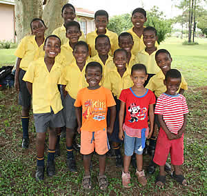 Ekhiyeni Primary pupils